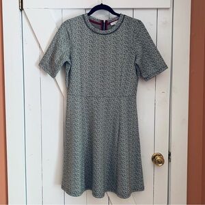 Black & White Skater Dress Short Sleeve Sun Dress Sundress Size 8 Medium
